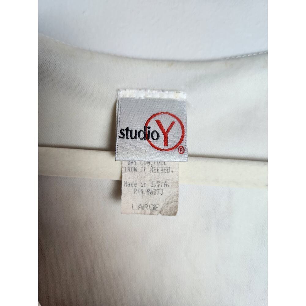 Studio Y Vtg babydoll floral blouse sz L cottagecore Y2K romantic ruffle boho - Picture 5 of 9